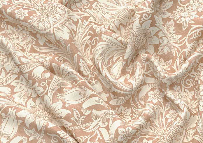 William Morris At Home Sunflower, Madder - Roman Blind - Image 4